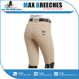 Jodhpurs ขี่ม้าแบบเต็มที่นั่งของผู้หญิงเป็นมิตรกับสิ่งแวดล้อมกางเกงนิรภัยไนลอนพิมพ์โลโก้แบบกำหนดเองได้พิมพ์ลายซิลิโคนขี่ม้าส่งออกทั่วโลกของอินเดีย - Product Image 6