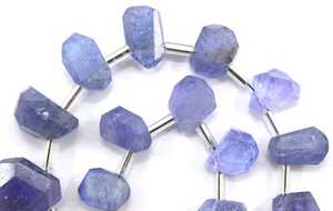 Gema Natural de tanzanita de la mejor calidad, cuentas de pepitas facetadas, fabricación de joyas, 17 piezas - Product Image 5