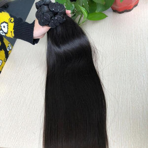 Extensiones de Cabello Humano Virgen Remy de Alta Calidad, Trama de Piel, Liso Sedoso, Color Natural - Product Image 1