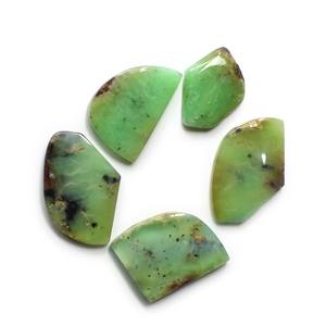 5 ชิ้นธรรมชาติชีวภาพออสเตรเลีย Chrysoprase ชิ้นเรียบรูปร่างหยาบ - Product Image 1
