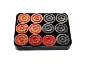 Ensemble de 21 pièces de jetons de carrom de couleurs variées, en plastique solide et écologique, avec boîte cadeau et emballage personnalisé, pour 2 joueurs, idéal - Product Image 5