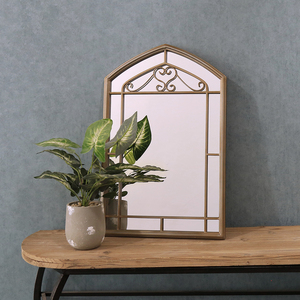 Decorative <strong>Gothic</strong> Farmhouse Make up Wall <strong>Mirror</strong> Art Deco Wrought Iron Metal <strong>Mirror</strong> for Room - Product Image 6