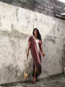 2022 nuevo de verano de las mujeres vestidos de moda de vacaciones vestido étnico bordado de algodón de manga corta vestido - Product Image 5