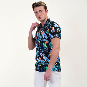 Ready to Ship 2022 Fashion Beach Short Sleeve Shirt Breathable In-stock Casual <b>Hawaiian</b> Man Shirt From Turkeky - Product Image 4