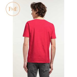 Camiseta personalizada 100% de algodón con cuello en V para hombre, camiseta informal de manga corta con logotipo bordado de talla grande, venta al por mayor - Product Image 2