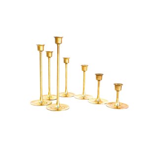 LOOPSKY TALL SILVER BRASS HANDMADE CANDLE STAND-ELEGANT HOME DECOR by BRASSWORLD INDIA - Product Image 4