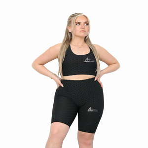 Conjuntos de gimnasio para pérdida de peso, tops cortos sin mangas con pantalones cortos por encima de la rodilla, antisudor, conjuntos de Yoga de talla grande - Product Image 4