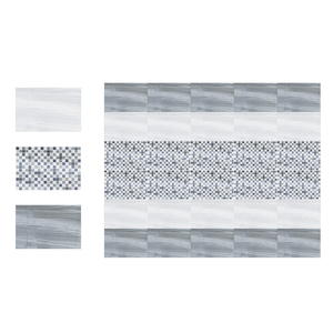 Blocs de pierre grise design carreaux muraux en céramique émaillée brillante 300x450mm - Product Image 5