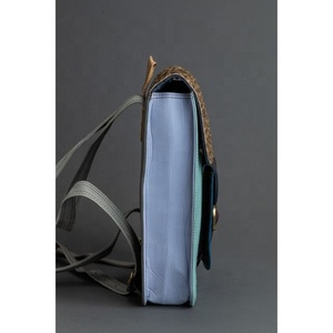 Mini mochila informal LW 2024 para mujer, nuevo bolso de cuero portátil de roca geométrica de Color Malta, bolso escolar de verano para chicas adolescentes, Correa - Product Image 4