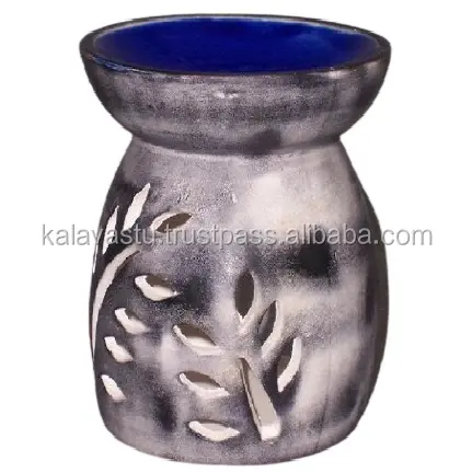 4" ceramic incense oil burner in antique finish fragrance oil diffuser incense reason burner room aroma