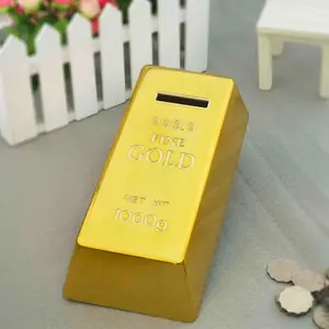 High Quality Wholesales OEM Custom Logo Low MOQ Gold Bullion Bar Plastic Saving Money Box