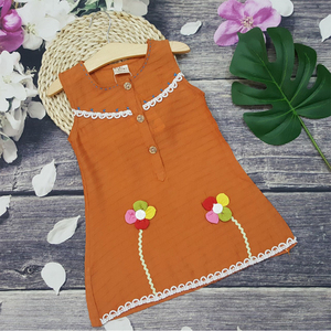 Minivestido Floral sin mangas para niñas de 2 a 7 años, ropa 100% de algodón para verano - Product Image 2