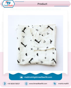 <b>Muslin</b> Swaddle Cotton Custom Print 2 Layer <b>Baby</b> Soft <b>Muslin</b> Swaddle Blankets Cotton <b>Muslin</b> Swaddle Wrap from India - Product Image 6