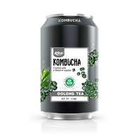 Fournisseur asiatique 330ml de boisson au thé Kombucha à saveur de pêche en conserve
