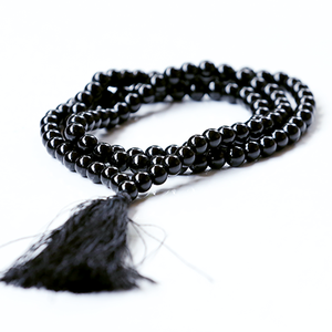 Meilleures ventes Collier de pierres précieuses Mala I Orgonite Onyx noir Mala Stone - Product Image 4