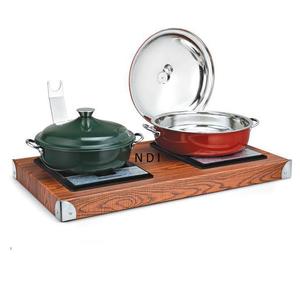 Platos de frotamiento de metal para restaurante de hotel Plato de frotamiento Platos de frotamiento para servir comida Platos de frotamiento para cazuela y calentador de comida de buffet - Product Image 1