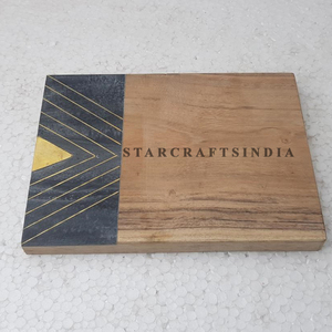 Tabla de cortar de madera de Acacia de alta calidad, creativa, con juego de cuchillos de corte - Product Image 5