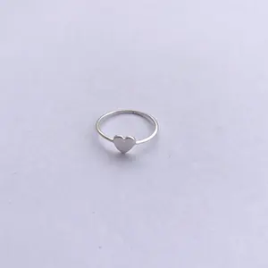 Bague en argent Sterling 925, 1 pièce, anneau en forme de cœur, bijoux faits à la main depuis les fabricants, vente en gros, acheter directement en ligne