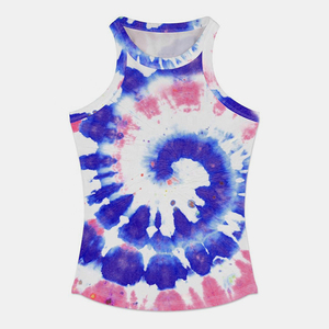 Camiseta sin mangas transpirable informal con estampado digital sin mangas holgada de talla grande para mujer con ajuste cómodo - Product Image 1