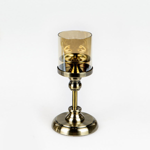 Portavelas de mesa para decoración de velas en T, Base de Metal, vidrio, votivo, de lujo, hecho a mano, portavelas en T - Product Image 4