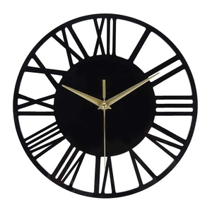 Reloj de metal hecho a mano de diseño tradicional Reloj al por mayor hecho a mano Reloj montado en la pared de lujo de color naranja a precio razonable - Product Image 4