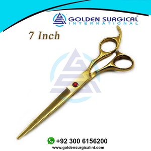 Professionnel 7 Pouces Ciseaux De Coiffure Ciseaux De Coupe De Cheveux Ciseaux Pour Animaux de compagnie de Style Doré En Gros - Product Image 2