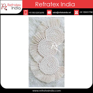 Sous-verre de Table en macramé de meilleure qualité avec fournisseur en vrac multicolore et fabrication par réfractex inde fabriqué en inde pour la meilleure qualité - Product Image 2