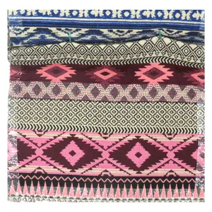 家纺用棉织物几何图案连衣裙提花材料印度制造商