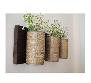 Glazed Metal Gold Vase Made of Bronze for Centerpieces / Vintage Cylinder Bud Desk Metallic Gold - Product Image 5