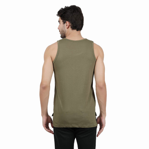 Men's Fitness Wear <b>Singlets</b> Crew Neck Sleeveless Sublimation Printed Polyester Knitted Breathable Quick Dry Customized Design - Product Image 2