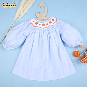 ชุดเดรสสำหรับ Spring-BB2277ลายทางสีน้ำเงินสำหรับเด็กหญิงตัวเล็กงานวันขอบคุณพระเจ้า - Product Image 3