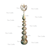 Sculpture de minarets de mosquée islamique en métal doré et cuivre poli, taille et forme personnalisées, qualité supérieure