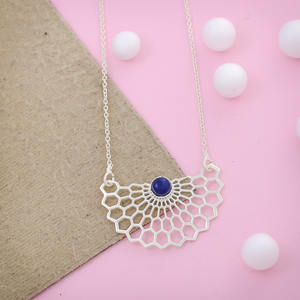 Pierres précieuses en argent sterling 925 pour femmes, bijoux artistiques, en lapis lazuli - Product Image 4