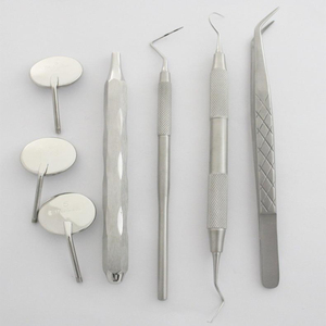 Stainless Steel Dental Pick <b>Tools</b> Hygiene <b>Kit</b> With Leather <b>Bag</b> - Product Image 1