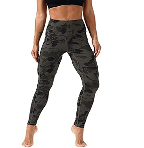 กางเกงโยคะเอวสูงสำหรับผู้หญิง,กางเกงเลกกิ้งลายพรางยกก้นสำหรับออกกำลังกายเข้ายิมฟิตเนส - Product Image 3