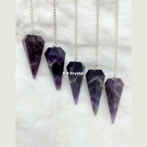 Meilleure qualité en gros Feng Shui Feng Shui Agate pendule améthyste à facettes pierre précieuse pour la radiesthésie et la guérison de F S CRYSTAL - Product Image 1