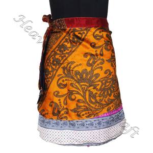 Mode d'été Mini Jupe-Royaume-Uni Mode Mini Jupe-Indien Recyclé Sari Mini Jupe - Product Image 6