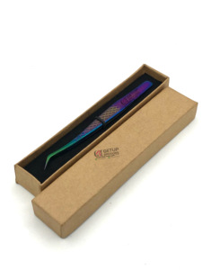 Nouveau Design Style Dauphin 45 Degrés Arc-En-Ciel Plasma Extension De Cils Pince À Épiler En Acier Inoxydable Logo Personnalisé Outil De Beauté - Product Image 6