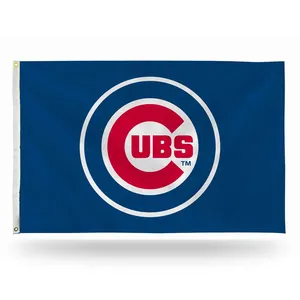 उच्च गुणवत्ता शिकागो शावक कस्टम मुद्रित 3x5 पैर खेल टीम पॉलिएस्टर शिकागो शावक झंडा डबल पक्षीय बैनर बैनर