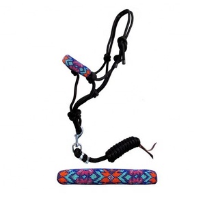 Exclusive Quality Black Nylon Beaded Rope <b>Halter</b> With Removable Matching Lead Wholesale Manufacturer - Product Image 1