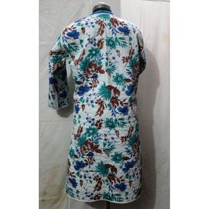 Algodón acolchado Boho Kantha chaquetas Unisex Hippie chaquetas indio Patchwork Vintage chaqueta Floral diseño Kantha mujeres abrigo largo - Product Image 5