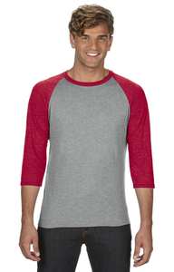 T-shirt raglan unisexe à manches 3/4 pour adulte disponible en plusieurs tailles et couleurs - Product Image 6