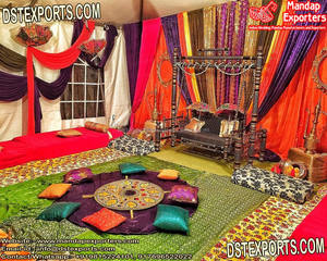 Mehndi เวทีแต่งงานของชาวอินเดีย,แนวคิดการตกแต่งงานแต่งงานของรัฐราชสถาน Mehndi - Product Image 5