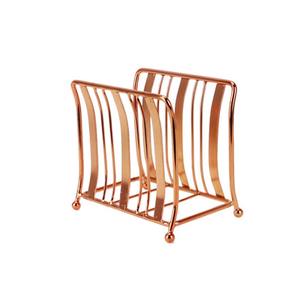 Porte-serviettes en or rose en métal pour hôtel et restaurant et table à manger d'occasion - Product Image 1