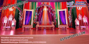 Mehndi เวทีแต่งงานแบบดั้งเดิมของนอร์เวย์,การตกแต่งเวที Mehndi มุสลิมสำหรับคืน Mehndi แบบเอเชีย - Product Image 3