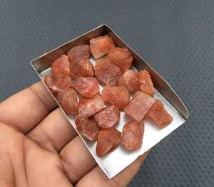 ชุดอัญมณีหลวมที่ไม่ผ่านการบำบัดผิวหยาบของผิวส้มธรรมชาติจำนวน10ชิ้นที่น่าสนใจจากผู้ค้าส่งชาวอินเดีย - Product Image 3