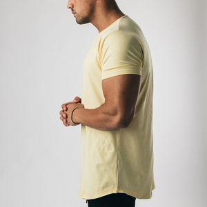 Camisetas con dobladillo curvo para hombre, ropa de gimnasio, precio promocional con tu logotipo, venta al por mayor - Product Image 4