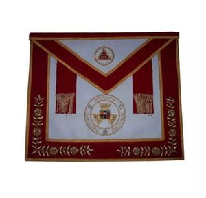 Masonic Blue Lodge Officers Embroidered Leather Apron Set of 11 Sew-On <b>Badge</b> <b>Magnetic</b> Masonic Regalia - Product Image 3