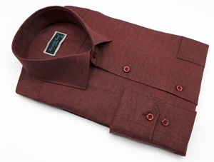 2020 Mới Nhất Thiết Kế Người Đàn Ông Của Trang Phục Chính Thức Áo Sơ Mi Dài Tay Áo Lần Lượt Cổ Áo Kinh Doanh Phong Cách Twill Vải Sợi Nhuộm Cho Mùa Xuân Mùa - Product Image 3