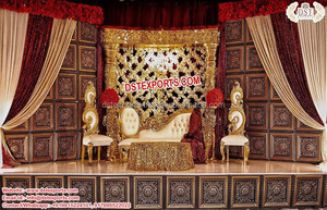 เวทีงานแต่งงานล่าสุด ราจมหาราช/มณฑป ทำจากไฟเบอร์กลาส ปรับแต่งขนาด/สีได้ น้ำหนักเบา ตกแต่งงานเลี้ยงฉลองสมรสที่ทันสมัย - Product Image 4